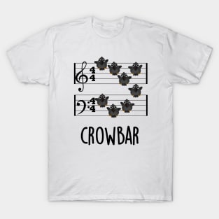 Crow Bar Funny Music Bid Pun T-Shirt